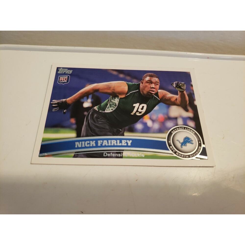 Nick Fairley 2011 Topps #219 - Rookie Card RC Detroit Lions DT Auburn - white